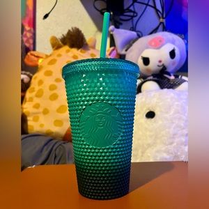 Starbucks Mint Gradient Studded Tumbler (Grande) | Christmas 2022 (Limited Ed)